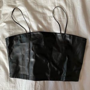 Leather tank top